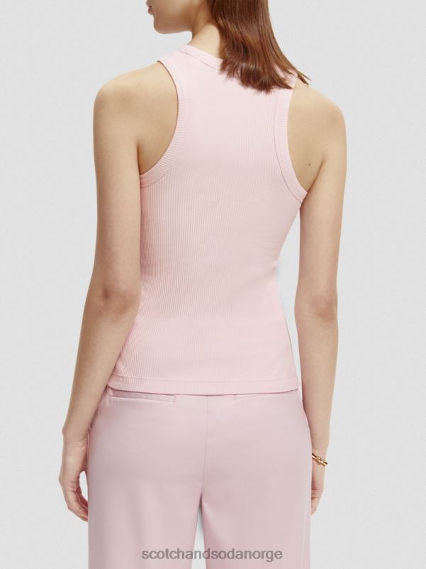 kvinner racerback tanktop i økologisk bomull lavendel N40XD84 klær Scotch & Soda