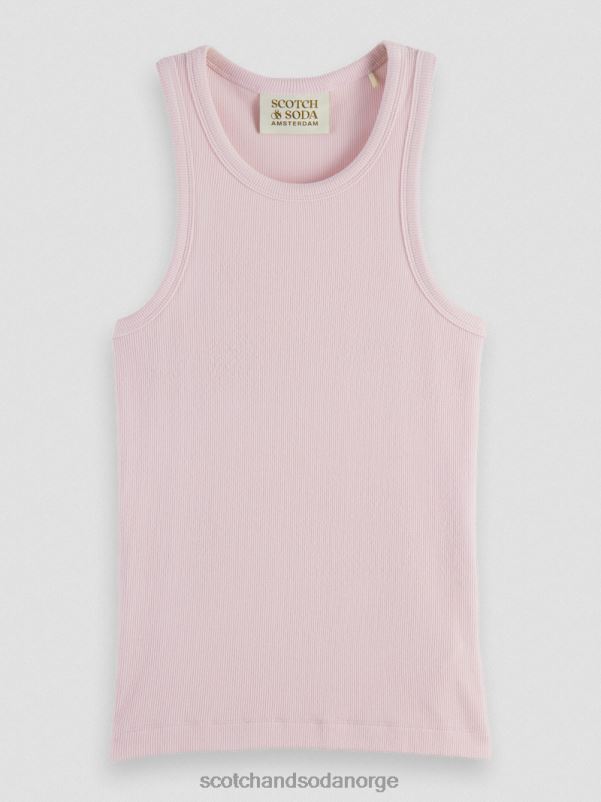 kvinner racerback tanktop i økologisk bomull lavendel N40XD84 klær Scotch & Soda