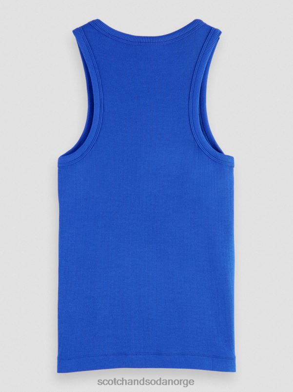 kvinner racerback tanktop i økologisk bomull lyseblå N40XD85 klær Scotch & Soda