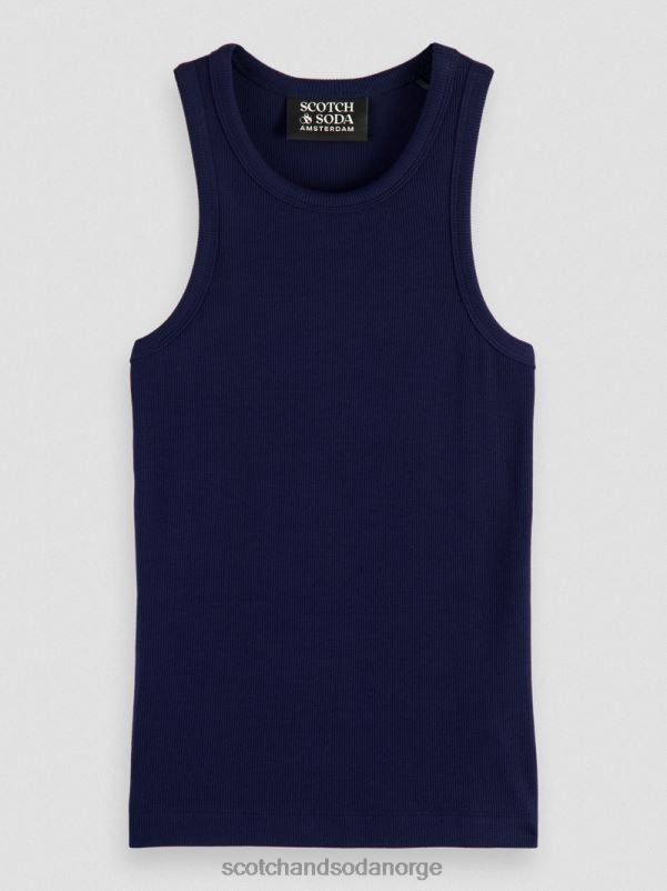 kvinner racerback tanktop i økologisk bomull marinen N40XD83 klær Scotch & Soda