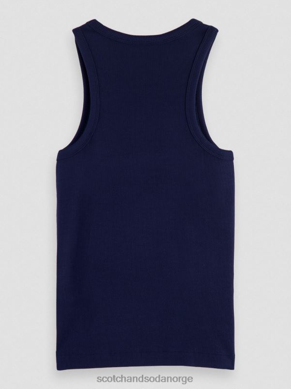 kvinner racerback tanktop i økologisk bomull marinen N40XD83 klær Scotch & Soda