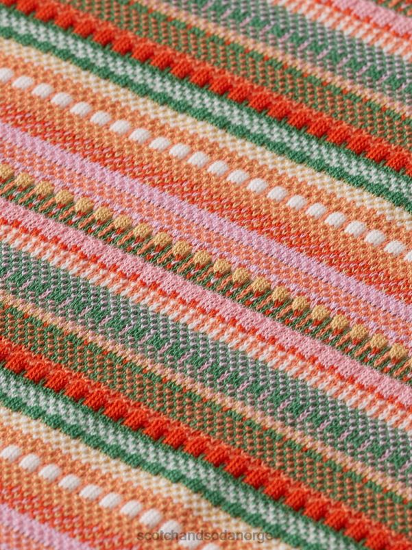 kvinner slim fit stripete t-skjorte jersey multi stripe N40XD106 klær Scotch & Soda