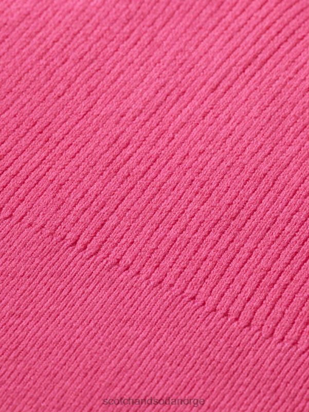 kvinner strikket crop topp med v-hals rosa punch N40XD119 klær Scotch & Soda