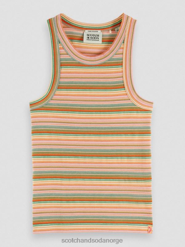 kvinner stripet racer tank topp jersey multi stripe N40XD80 klær Scotch & Soda