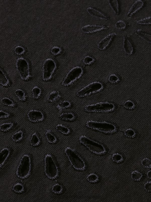 kvinner t-skjorte med brodert kunst med løs passform svart N40XD89 klær Scotch & Soda