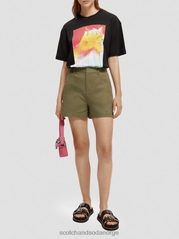 kvinner t-skjorte med kunstverk i løs passform svart N40XD93 klær Scotch & Soda