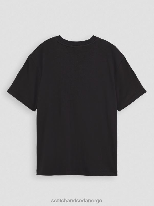 kvinner t-skjorte med kunstverk i løs passform svart N40XD93 klær Scotch & Soda