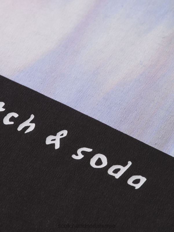 kvinner t-skjorte med kunstverk i løs passform svart N40XD93 klær Scotch & Soda
