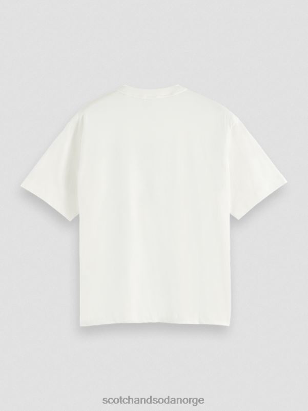 kvinner t-skjorte med kunstverk i løs passform vanilje hvit N40XD76 klær Scotch & Soda