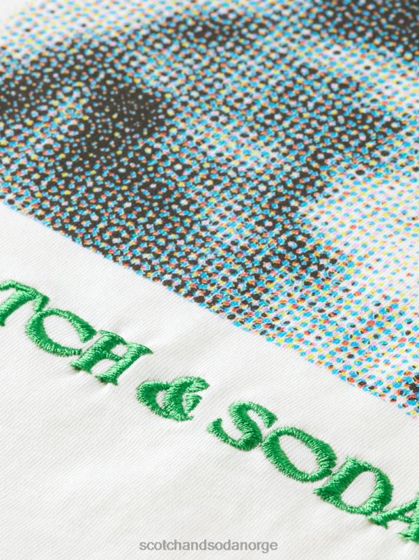 kvinner t-skjorte med kunstverk i løs passform vanilje hvit N40XD76 klær Scotch & Soda
