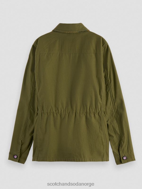 kvinner arbeidsjakke i økologisk bomull militærgrønn N40XD139 klær Scotch & Soda