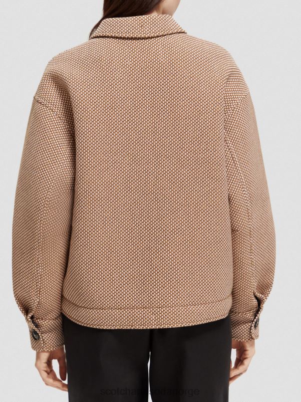 kvinner boucle vevd jakke lavendel N40XD137 klær Scotch & Soda