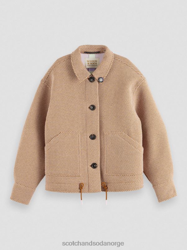 kvinner boucle vevd jakke lavendel N40XD137 klær Scotch & Soda