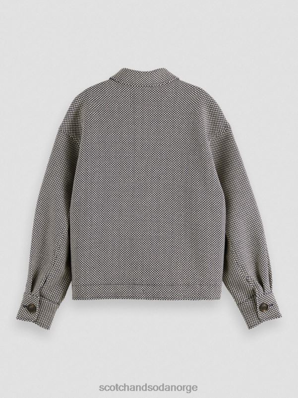 kvinner boucle vevd jakke marinen N40XD136 klær Scotch & Soda