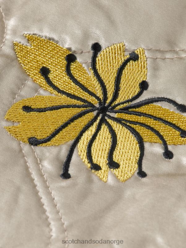 kvinner brodert vendbar bomberjakke i kimonostil militær N40XD132 klær Scotch & Soda