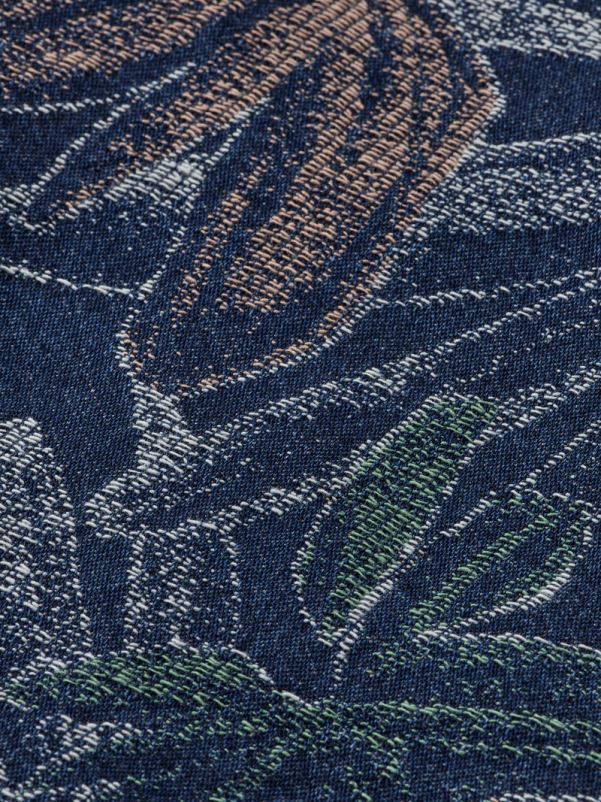 kvinner floral jacquard dongerijakke vasket indigo N40XD146 klær Scotch & Soda