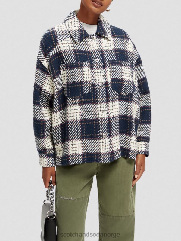 kvinner rutete vattert overskjorte kombo a N40XD144 klær Scotch & Soda