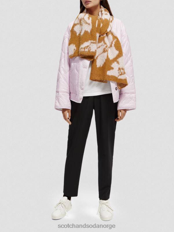 kvinner børstet jacquardvevd skjerf karamell N40XD278 tilbehør Scotch & Soda