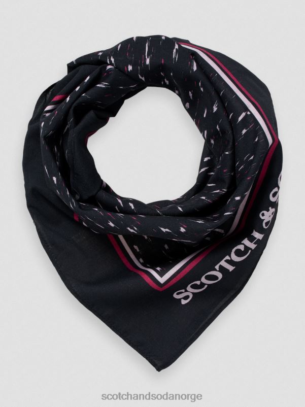 kvinner trykket skjerf i økologisk bomull ikat regn N40XD277 tilbehør Scotch & Soda