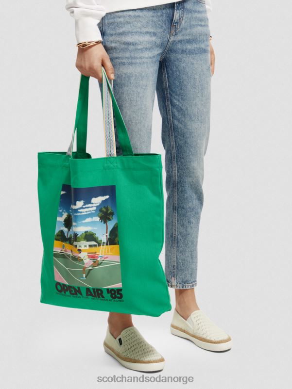 kvinner veske i lerret til kunstverk amazon grønn N40XD267 tilbehør Scotch & Soda