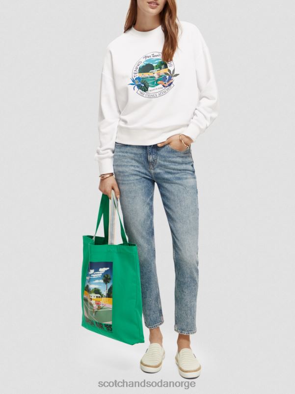 kvinner veske i lerret til kunstverk amazon grønn N40XD267 tilbehør Scotch & Soda