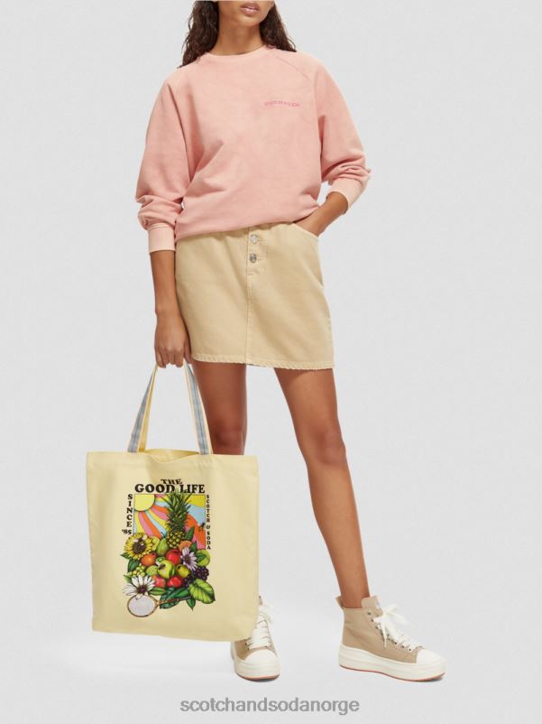 kvinner veske i lerret til kunstverk banan N40XD268 tilbehør Scotch & Soda
