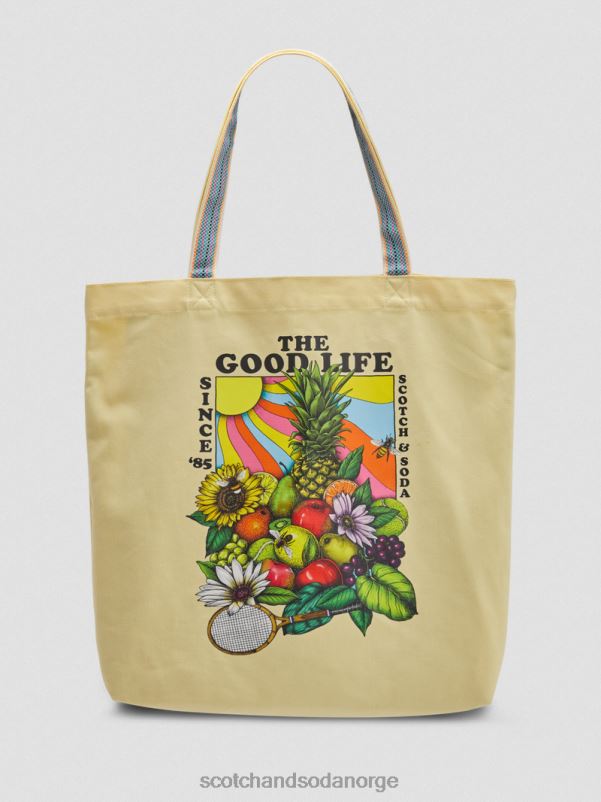 kvinner veske i lerret til kunstverk banan N40XD268 tilbehør Scotch & Soda