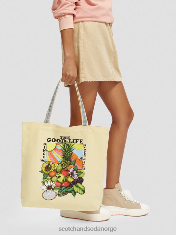 kvinner veske i lerret til kunstverk banan N40XD268 tilbehør Scotch & Soda