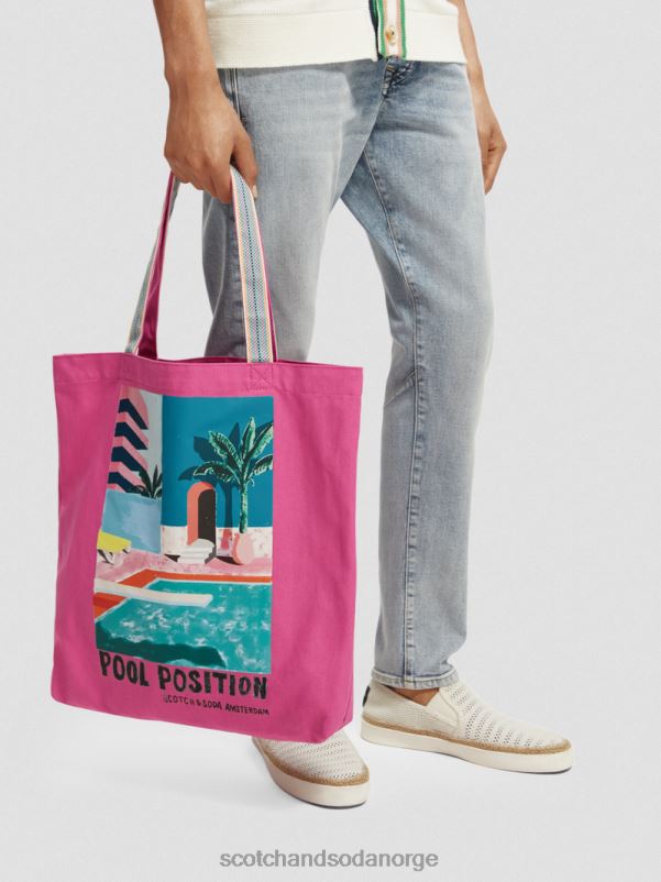 kvinner veske i lerret til kunstverk cerise N40XD266 tilbehør Scotch & Soda