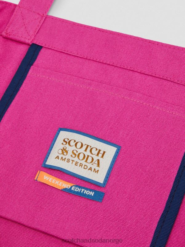 kvinner veske i lerret til kunstverk cerise N40XD266 tilbehør Scotch & Soda