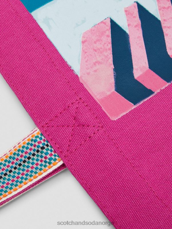 kvinner veske i lerret til kunstverk cerise N40XD266 tilbehør Scotch & Soda