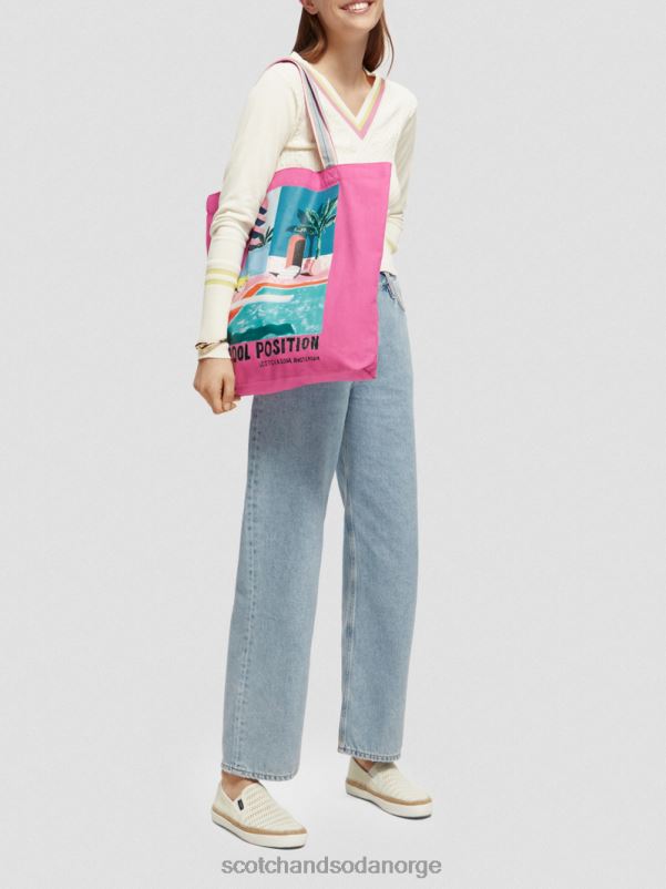 kvinner veske i lerret til kunstverk cerise N40XD266 tilbehør Scotch & Soda