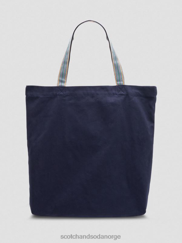 kvinner veske i lerret til kunstverk marinen N40XD269 tilbehør Scotch & Soda