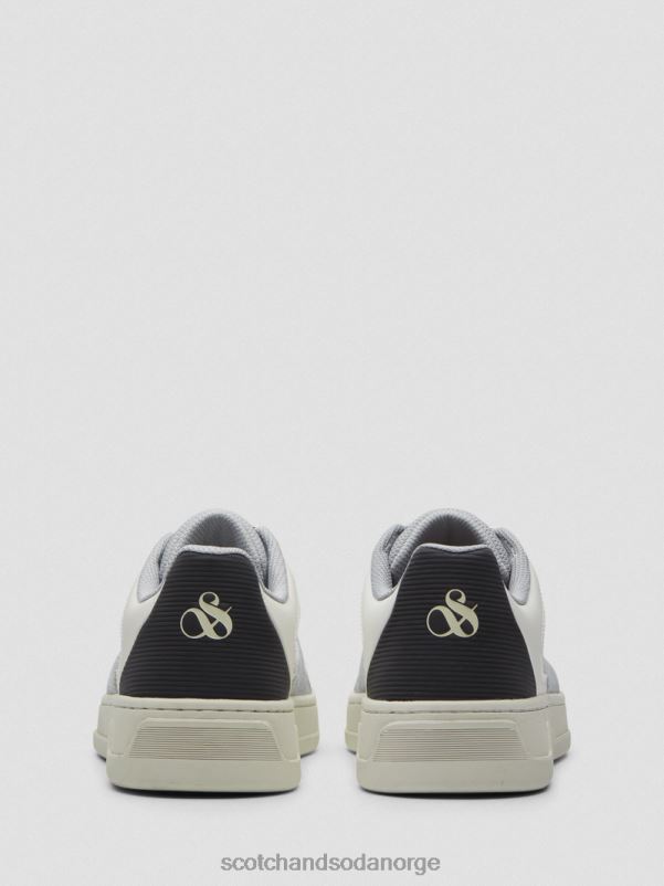 menn elliot sneaker i skinn og semsket skinn hvit multi N40XD696 fottøy Scotch & Soda