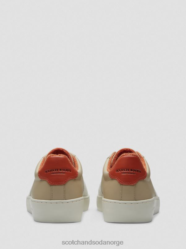 menn plakka sneaker i skinn og semsket skinn sand multi N40XD697 fottøy Scotch & Soda