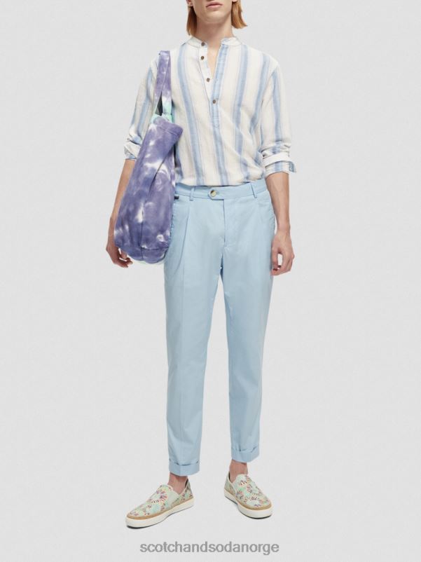 menn den blake poplin chino havblått N40XD501 klær Scotch & Soda