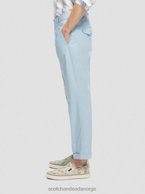 menn den blake poplin chino havblått N40XD501 klær Scotch & Soda