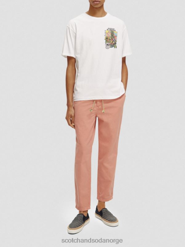 menn den vanlige, tapered-fit plaggfargede joggeren flamingo N40XD488 klær Scotch & Soda