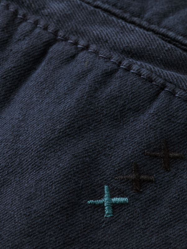 menn den vanlige, tapered-fit plaggfargede joggeren marinen N40XD491 klær Scotch & Soda