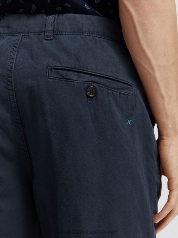 menn den vanlige, tapered-fit plaggfargede joggeren marinen N40XD491 klær Scotch & Soda