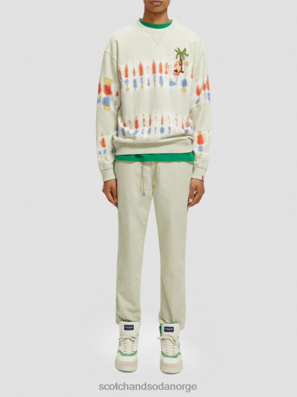 menn den vanlige, tapered-fit plaggfargede joggeren mynte N40XD489 klær Scotch & Soda