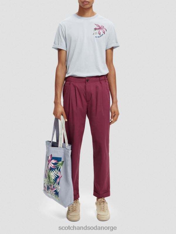 menn løs plissert chino med konisk passform dahlia N40XD486 klær Scotch & Soda
