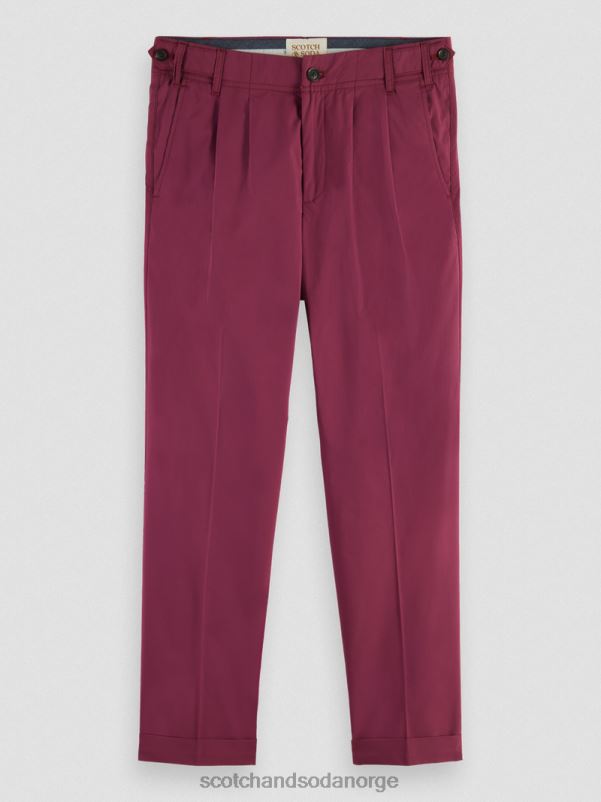 menn løs plissert chino med konisk passform dahlia N40XD486 klær Scotch & Soda