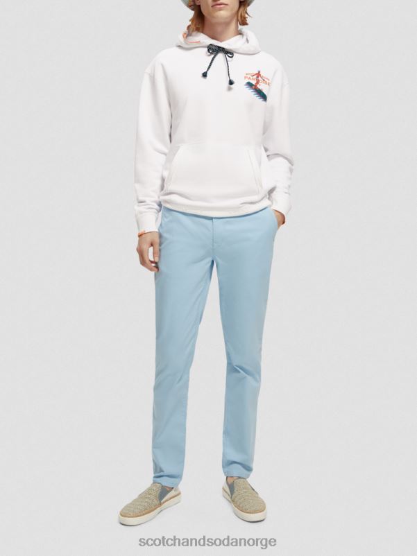 menn mott plaggfarget superslim fit chino havblått N40XD498 klær Scotch & Soda