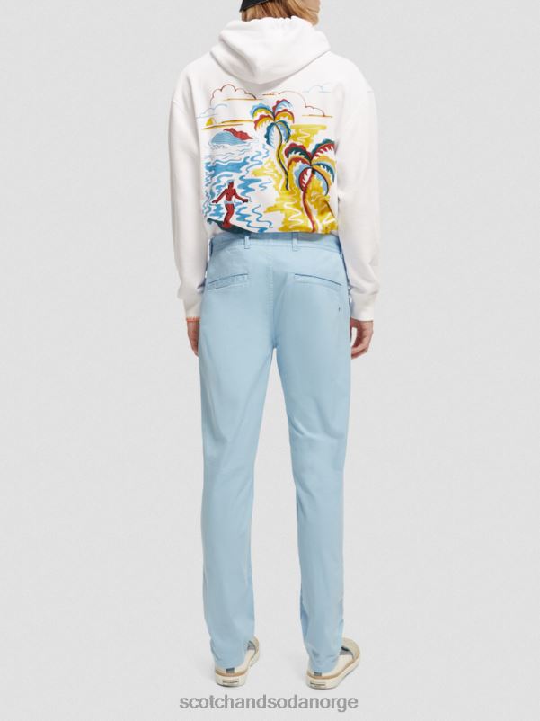 menn mott plaggfarget superslim fit chino havblått N40XD498 klær Scotch & Soda