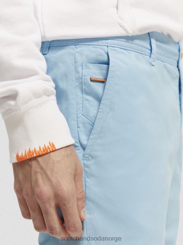 menn mott plaggfarget superslim fit chino havblått N40XD498 klær Scotch & Soda