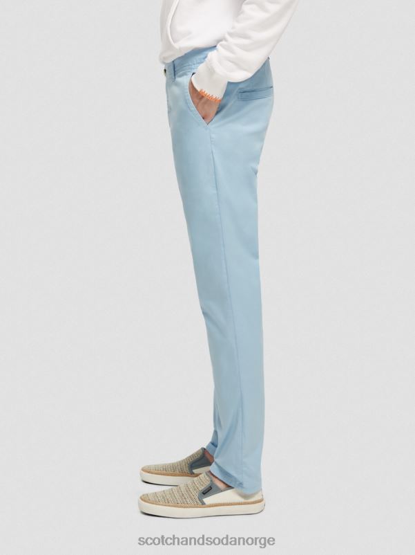 menn mott plaggfarget superslim fit chino havblått N40XD498 klær Scotch & Soda