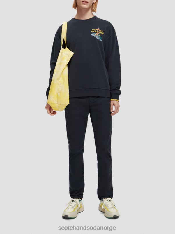 menn mott plaggfarget superslim fit chino marinen N40XD496 klær Scotch & Soda