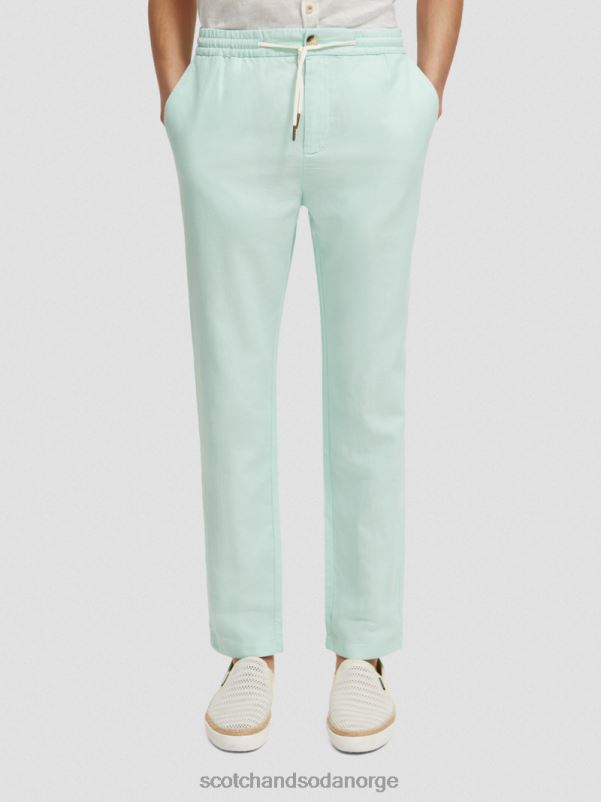 menn warren jogger i linblanding med rett ben bukt N40XD479 klær Scotch & Soda
