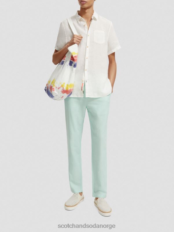 menn warren jogger i linblanding med rett ben bukt N40XD479 klær Scotch & Soda